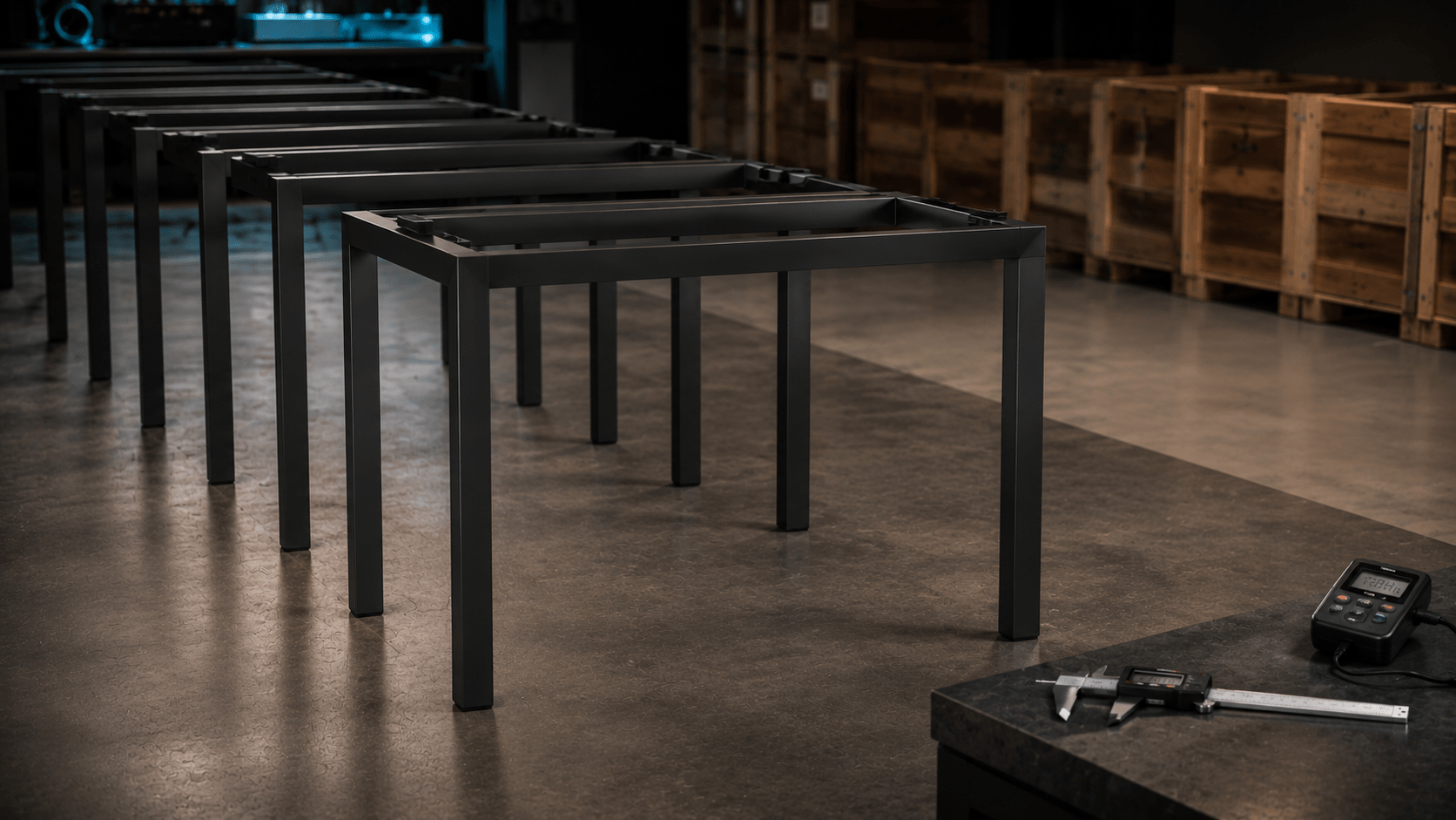 Masa ayağı tedarikçisi olarak kalite kontrolden geçen metal masa ayakları, İstanbul Hadımköy fabrikası